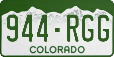 CO license plate 944RGG