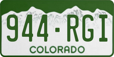 CO license plate 944RGI