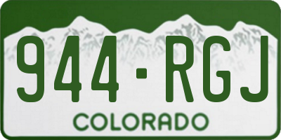 CO license plate 944RGJ