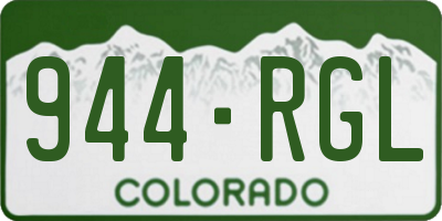 CO license plate 944RGL