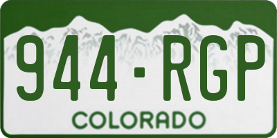 CO license plate 944RGP