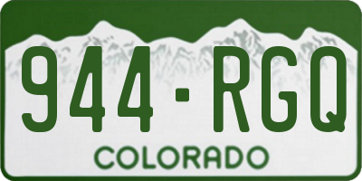 CO license plate 944RGQ