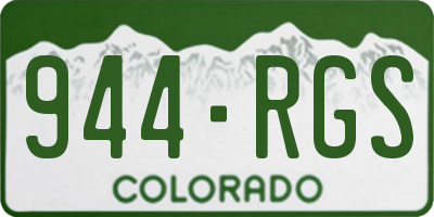 CO license plate 944RGS
