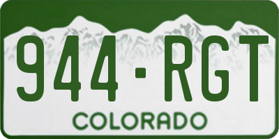 CO license plate 944RGT