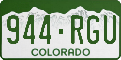 CO license plate 944RGU