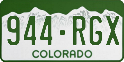 CO license plate 944RGX