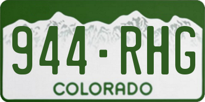CO license plate 944RHG
