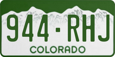 CO license plate 944RHJ