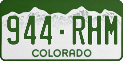 CO license plate 944RHM