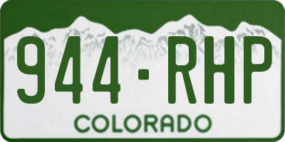 CO license plate 944RHP