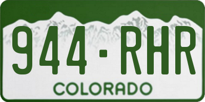 CO license plate 944RHR
