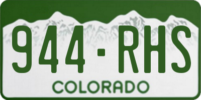 CO license plate 944RHS