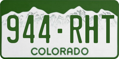 CO license plate 944RHT