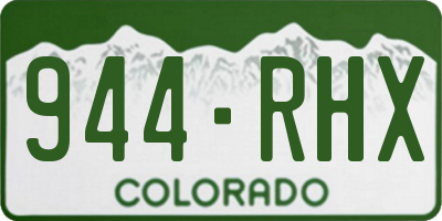 CO license plate 944RHX