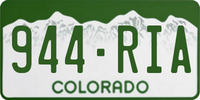 CO license plate 944RIA