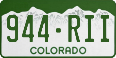 CO license plate 944RII