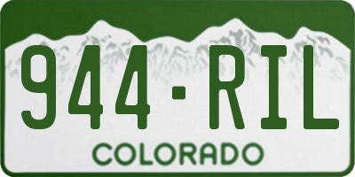 CO license plate 944RIL