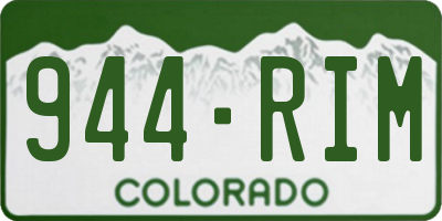 CO license plate 944RIM