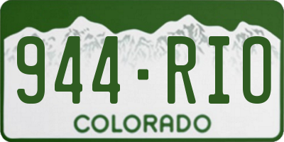 CO license plate 944RIO