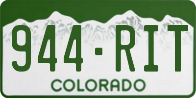 CO license plate 944RIT