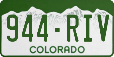 CO license plate 944RIV