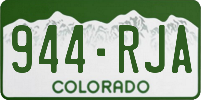 CO license plate 944RJA