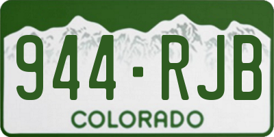 CO license plate 944RJB