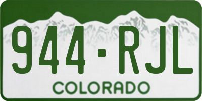 CO license plate 944RJL