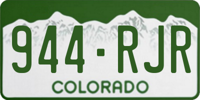 CO license plate 944RJR