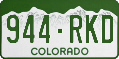 CO license plate 944RKD
