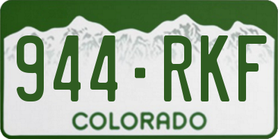 CO license plate 944RKF
