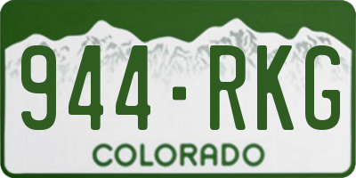 CO license plate 944RKG