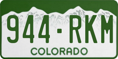CO license plate 944RKM