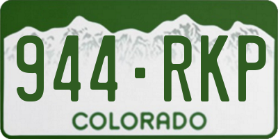 CO license plate 944RKP