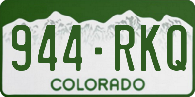 CO license plate 944RKQ