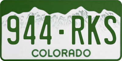 CO license plate 944RKS