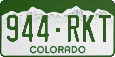 CO license plate 944RKT