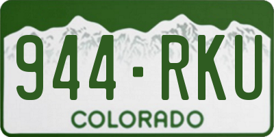 CO license plate 944RKU