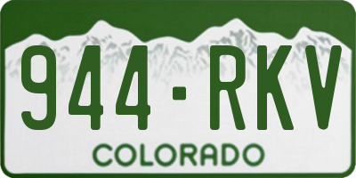CO license plate 944RKV
