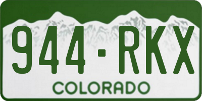 CO license plate 944RKX