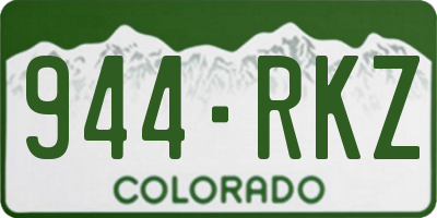 CO license plate 944RKZ