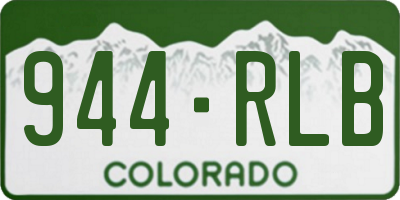 CO license plate 944RLB