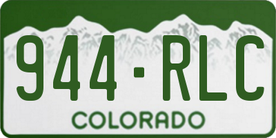 CO license plate 944RLC