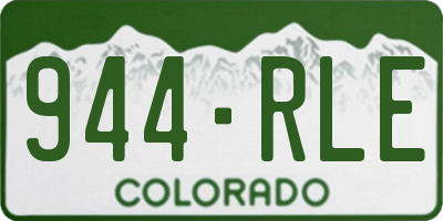 CO license plate 944RLE