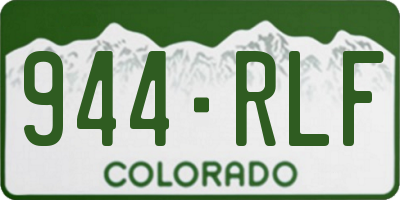 CO license plate 944RLF