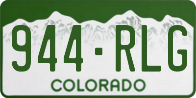 CO license plate 944RLG