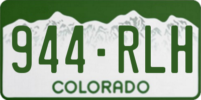 CO license plate 944RLH