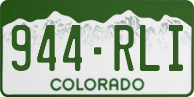 CO license plate 944RLI