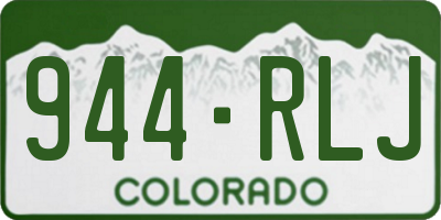 CO license plate 944RLJ