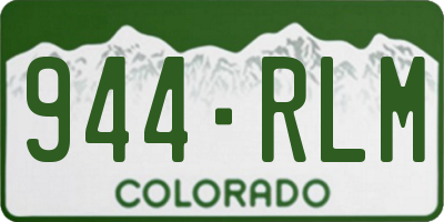 CO license plate 944RLM